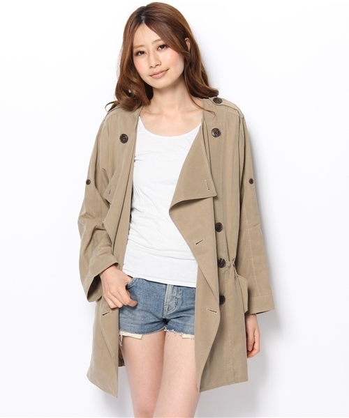 ROSE BUD(ローズバッド)の「LJ-13109 WIDE SLV DRAWSTRING JACKET(その他アウター・レディース・ベージュ・ONE SIZE)」の1枚目の写真