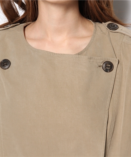 ROSE BUD(ローズバッド)の「LJ-13109 WIDE SLV DRAWSTRING JACKET(その他アウター・レディース・ベージュ・ONE SIZE)」の3枚目の写真