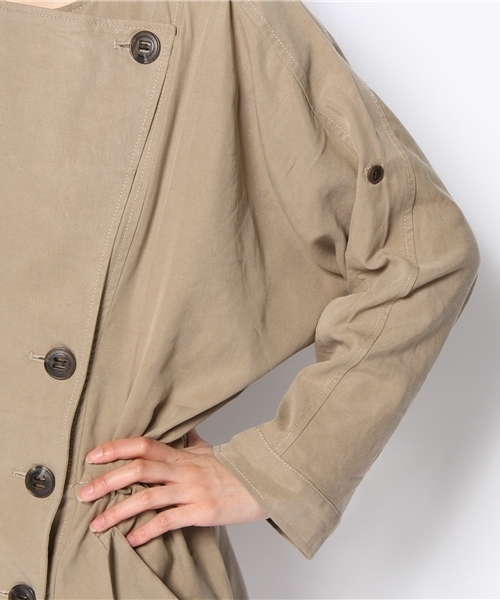 ROSE BUD(ローズバッド)の「LJ-13109 WIDE SLV DRAWSTRING JACKET(その他アウター・レディース・ベージュ・ONE SIZE)」の4枚目の写真