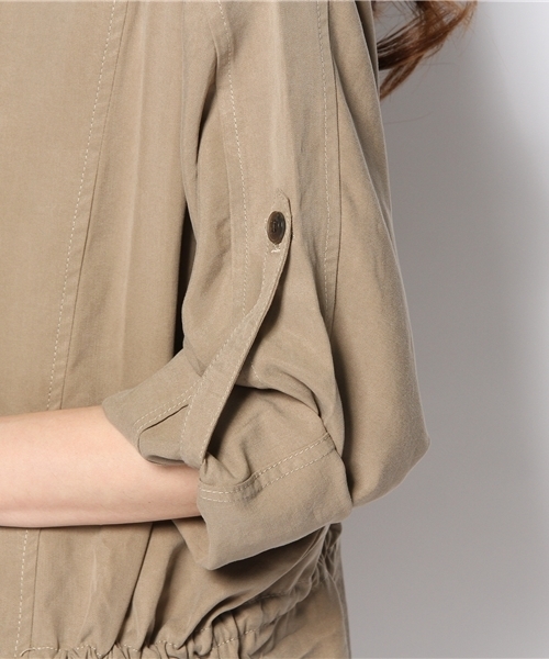 ROSE BUD(ローズバッド)の「LJ-13109 WIDE SLV DRAWSTRING JACKET(その他アウター・レディース・ベージュ・ONE SIZE)」の5枚目の写真