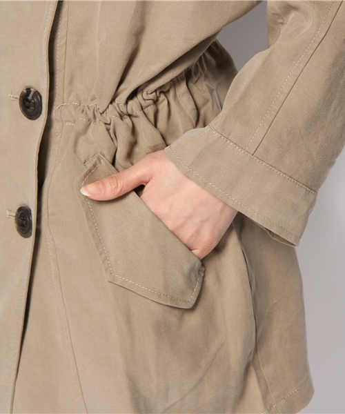 ROSE BUD(ローズバッド)の「LJ-13109 WIDE SLV DRAWSTRING JACKET(その他アウター・レディース・ベージュ・ONE SIZE)」の6枚目の写真