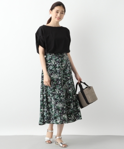 LEPSIM（レプシィム）の「ガラプリントフレアスカート　796644（スカート・レディース・ブラック/ネイビー/オフホワイト・LARGE/MEDIUM）」の7枚目の写真