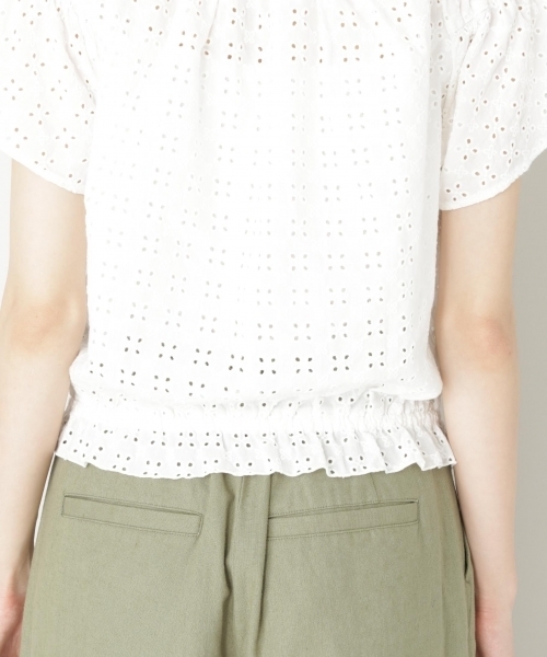 LOWRYS FARM（ローリーズファーム）の「ソウシシュウブラウス／ＳＳ　797866（シャツ/ブラウス・レディース・ブラック/パープル/オフホワイト・MEDIUM/LARGE）」の11枚目の写真