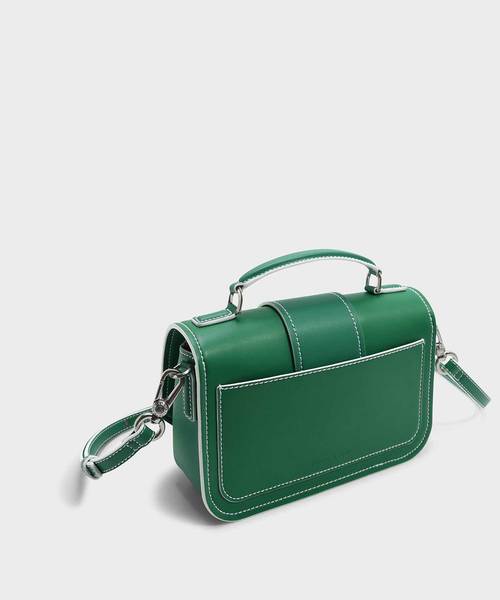 CHARLES & KEITH(チャールズ & キース)の「トップハンドルサチャルバッグ / TOP HANDLE SATCHEL BAG(ショルダーバッグ・レディース・オレンジ/グリーン・M)」の5枚目の写真
