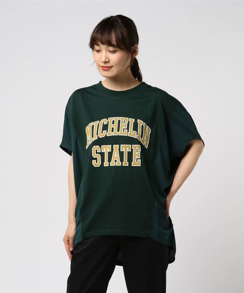 rivet & surge（リベットアンドサージ）の「rivet&surge/リベット＆サージ　MICHELINプリントTEE（Tシャツ/カットソー・レディース・グリーン/イエロー・FREE）」の2枚目の写真