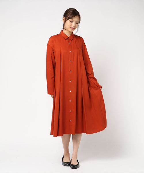 ZUCCa（ズッカ）の「テンセルタックツイル（ワンピース）」 - WEAR ころさん用ズッカスカートとシャツ