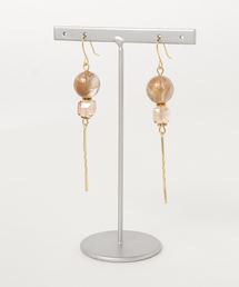 【manatula】シャンパンゴールドのアンティークピアス
