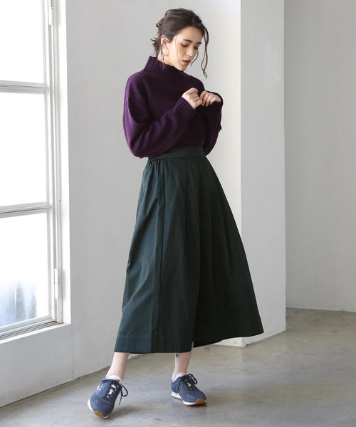 coen（コーエン）の「【『MORE』2月号掲載・手洗いできる】ラムウールオフタートルニット（ニット/セーター・レディース・ライトグレー/モカ/パープル/オレンジ・FREE）」の6枚目の写真