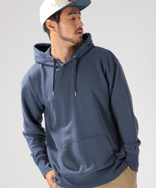 BAYFLOW(ベイフロー)の「BABY SKIN TOUCH HOODIE ベビースキンタッチウラケフーディー(パーカー・メンズ・ホワイト/パープル/ネイビー/マスタード/レッド/サックスブルー・SMALL/MEDIUM/LARGE)」の3枚目の写真