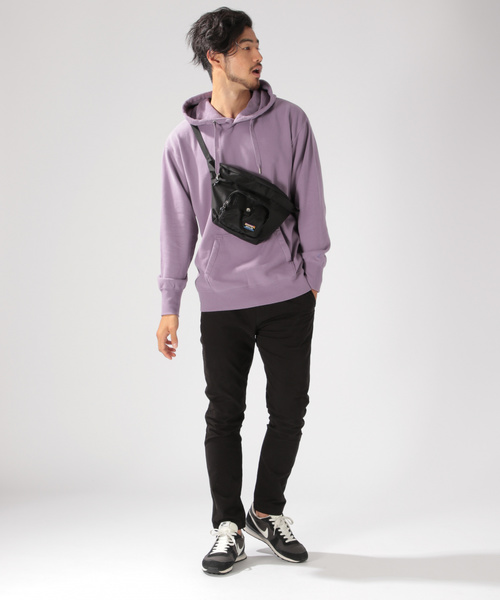 BAYFLOW(ベイフロー)の「BABY SKIN TOUCH HOODIE ベビースキンタッチウラケフーディー(パーカー・メンズ・ホワイト/パープル/ネイビー/マスタード/レッド/サックスブルー・SMALL/MEDIUM/LARGE)」の9枚目の写真