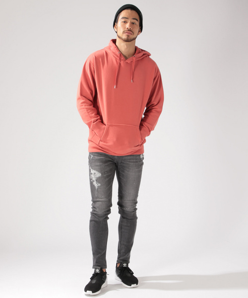 BAYFLOW(ベイフロー)の「BABY SKIN TOUCH HOODIE ベビースキンタッチウラケフーディー(パーカー・メンズ・ホワイト/パープル/ネイビー/マスタード/レッド/サックスブルー・SMALL/MEDIUM/LARGE)」の13枚目の写真