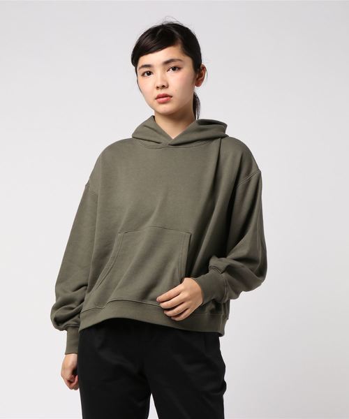 AMERICAN HOLIC(アメリカンホリック)の「ビッグフード付裏毛プルオーバー(Tシャツ/カットソー・レディース・ホワイト系その他/杢グレー/キャメル/チャコールグレー/カーキ・FREE)」の22枚目の写真