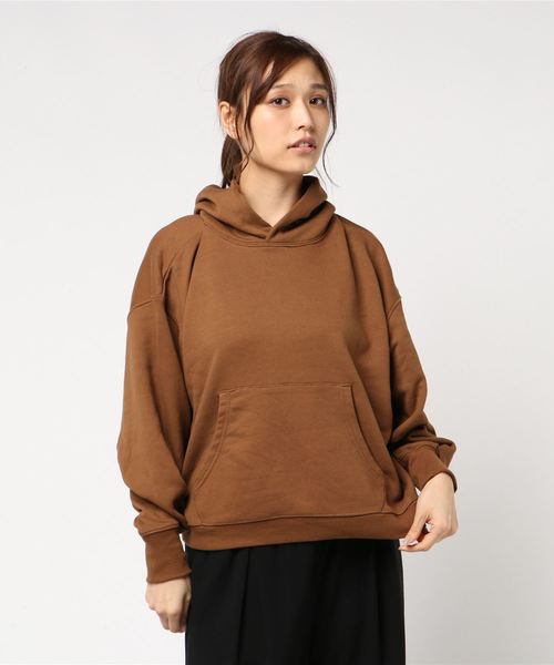 AMERICAN HOLIC(アメリカンホリック)の「ビッグフード付裏毛プルオーバー(Tシャツ/カットソー・レディース・ホワイト系その他/杢グレー/キャメル/チャコールグレー/カーキ・FREE)」の5枚目の写真