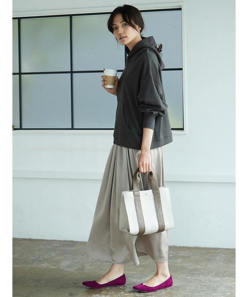 AMERICAN HOLIC(アメリカンホリック)の「ビッグフード付裏毛プルオーバー(Tシャツ/カットソー・レディース・ホワイト系その他/杢グレー/キャメル/チャコールグレー/カーキ・FREE)」の7枚目の写真