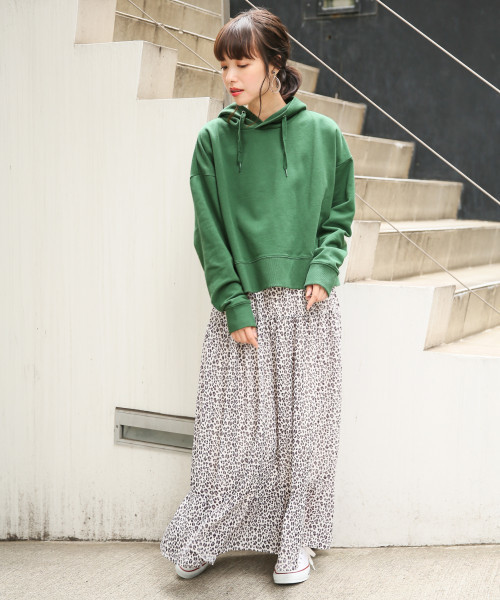 LOWRYS FARM（ローリーズファーム）の「ヒョウガラティアードスカート　814752（スカート・レディース・ブラウン/アイボリー・FREE）」の4枚目の写真