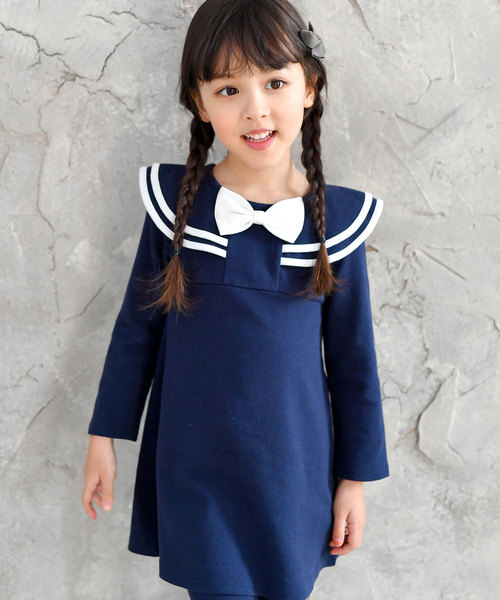 Bee des Bee（ビーデスビー）の「長袖 ワンピース（ワンピース・キッズ・ピンク系その他/ブラック/グレー/ピンク/ネイビー/ラベンダー/ブラウン系その他2/ブルー系その他2/ベージュ/ブルー系その他/ブラック系その他/ホワイト×ブラック/ブルー系その他3/ブラウン系その他/ワインレッド/チャコールグレー/キャメル/チャコール/レッド系その他2/マスタード/ブルー系その他5/ダークグリーン系1/ダークグリーン/パープル系その他/ピンクベージュ/ローズ・110cm/140cm/150cm/100cm/120cm/130cm/122cm）」の12枚目の写真