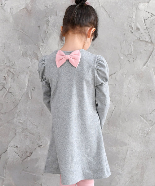 Bee des Bee（ビーデスビー）の「長袖 ワンピース（ワンピース・キッズ・ピンク系その他/ブラック/グレー/ピンク/ネイビー/ラベンダー/ブラウン系その他2/ブルー系その他2/ベージュ/ブルー系その他/ブラック系その他/ホワイト×ブラック/ブルー系その他3/ブラウン系その他/ワインレッド/チャコールグレー/キャメル/チャコール/レッド系その他2/マスタード/ブルー系その他5/ダークグリーン系1/ダークグリーン/パープル系その他/ピンクベージュ/ローズ・110cm/140cm/150cm/100cm/120cm/130cm/122cm）」の6枚目の写真