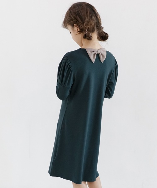 Bee des Bee（ビーデスビー）の「長袖 ワンピース（ワンピース・キッズ・ピンク系その他/ブラック/グレー/ピンク/ネイビー/ラベンダー/ブラウン系その他2/ブルー系その他2/ベージュ/ブルー系その他/ブラック系その他/ホワイト×ブラック/ブルー系その他3/ブラウン系その他/ワインレッド/チャコールグレー/キャメル/チャコール/レッド系その他2/マスタード/ブルー系その他5/ダークグリーン系1/ダークグリーン/パープル系その他/ピンクベージュ/ローズ・110cm/140cm/150cm/100cm/120cm/130cm/122cm）」の11枚目の写真