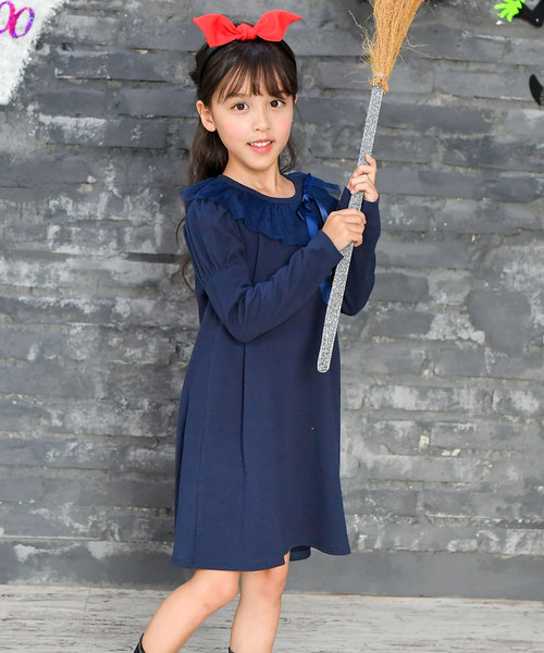 Bee des Bee（ビーデスビー）の「長袖 ワンピース（ワンピース・キッズ・ピンク系その他/ブラック/グレー/ピンク/ネイビー/ラベンダー/ブラウン系その他2/ブルー系その他2/ベージュ/ブルー系その他/ブラック系その他/ホワイト×ブラック/ブルー系その他3/ブラウン系その他/ワインレッド/チャコールグレー/キャメル/チャコール/レッド系その他2/マスタード/ブルー系その他5/ダークグリーン系1/ダークグリーン/パープル系その他/ピンクベージュ/ローズ・110cm/140cm/150cm/100cm/120cm/130cm/122cm）」の14枚目の写真