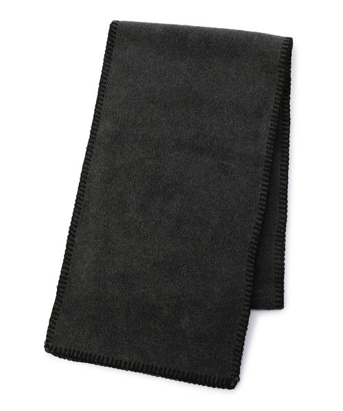 TWEED MILL(ツイードミル)の「TWEEDMILL: フリースマフラー 無地(マフラー・メンズ・ブラック/ネイビー/ブラウン/レッド/ダークグレー・ONE SIZE)」の3枚目の写真