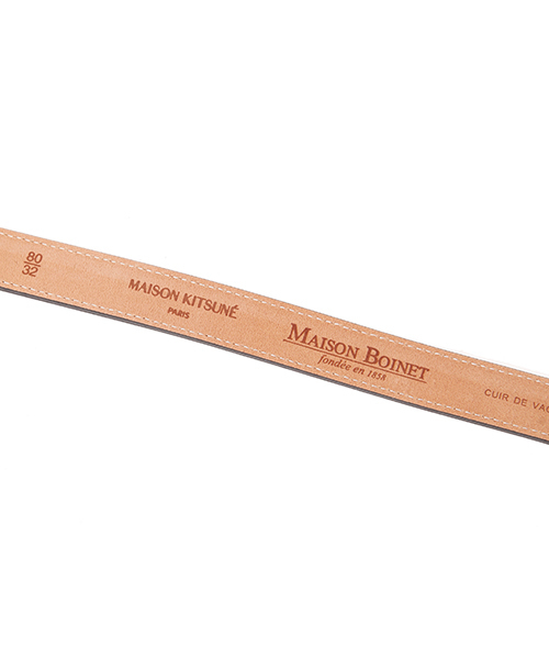 Maison Kitsune（メゾンキツネ）の「BOX LEATHER BELT（ベルト・レディース・ブラック・80）」の2枚目の写真