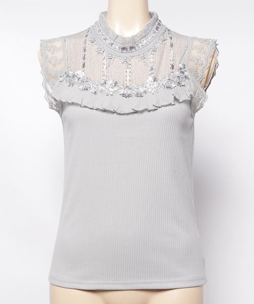 axes femme（アクシーズファム）の「ビスチェ切替タンクトップ
