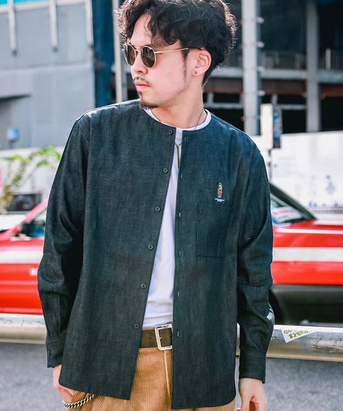 Subciety�i�T�u�T�G�e�B�j�́uNOCOLLAR DENIM SHIRT�i�V���c/�u���E�X�j�v�b�C���f�B�S�u���[