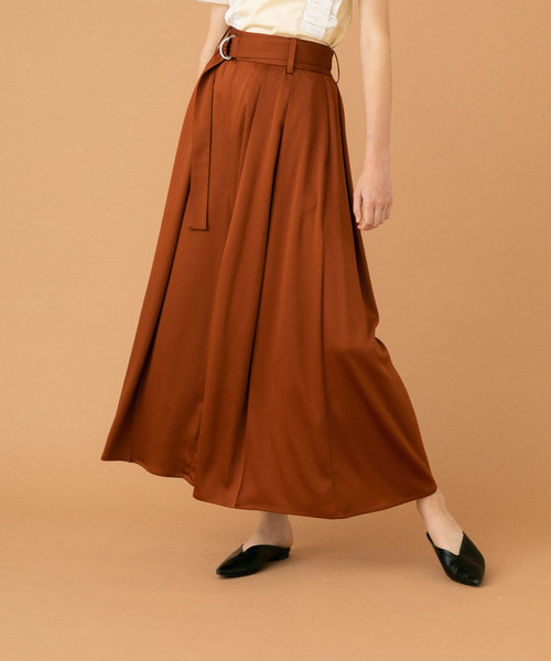 UNITED TOKYO（ユナイテッドトウキョウ）の「ボリュームタックワイドパンツ（その他パンツ・レディース・イエロー/ダークブラウン/ダークグリーン・1）」の2枚目の写真