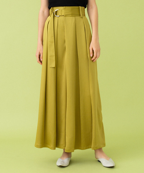 UNITED TOKYO（ユナイテッドトウキョウ）の「ボリュームタックワイドパンツ（その他パンツ・レディース・イエロー/ダークブラウン/ダークグリーン・1）」の3枚目の写真
