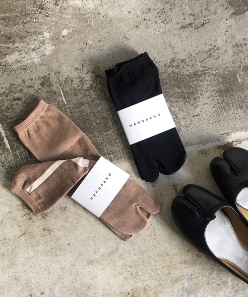 HARUSAKU（ハルサク）の「HARUSAKU / 足袋 Single Back Line Half Socks:ハルサクタビシングルバックラインハーフソックス（ソックス/靴下・レディース・ベージュ/ホワイト×ブラック/ブラック×ホワイト/ホワイト×グレー/ピンク系その他/ライトイエロー/サックスブルー/ブラウン/オレンジ/アッシュグレー/ネイビー/グレー/シルバーグレー/ピンク/ダークグレー・S/M/L）」の21枚目の写真