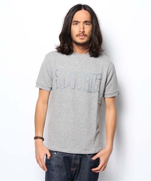 レア S/DOUBLE × LOOPWHEELER スウェット Tシャツ ループウィラー × S/DOUBLE 半袖スウェット Tシャツ ファッション