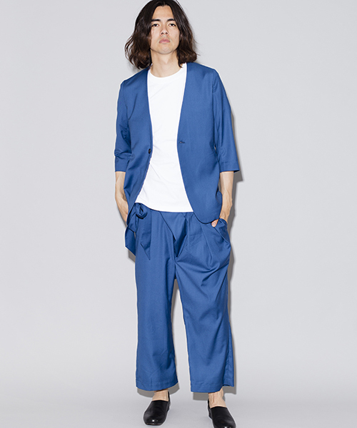 NO ID.（ノーアイディ）の「mp7271-TRｽﾄﾚｯﾁﾗｯﾌﾟﾊﾞｷﾞｰﾄﾗｳｻﾞｰｽﾞﾊﾟﾝﾂ（その他パンツ・メンズ・ライトベージュ/ブルー/ブラック・1/2）」の18枚目の写真