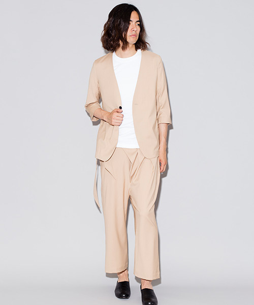 NO ID.（ノーアイディ）の「mp7271-TRｽﾄﾚｯﾁﾗｯﾌﾟﾊﾞｷﾞｰﾄﾗｳｻﾞｰｽﾞﾊﾟﾝﾂ（その他パンツ・メンズ・ライトベージュ/ブルー/ブラック・1/2）」の22枚目の写真