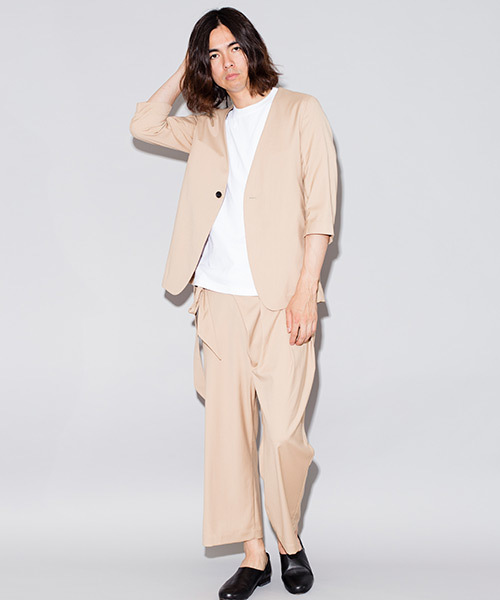 NO ID.（ノーアイディ）の「mp7271-TRｽﾄﾚｯﾁﾗｯﾌﾟﾊﾞｷﾞｰﾄﾗｳｻﾞｰｽﾞﾊﾟﾝﾂ（その他パンツ・メンズ・ライトベージュ/ブルー/ブラック・1/2）」の14枚目の写真