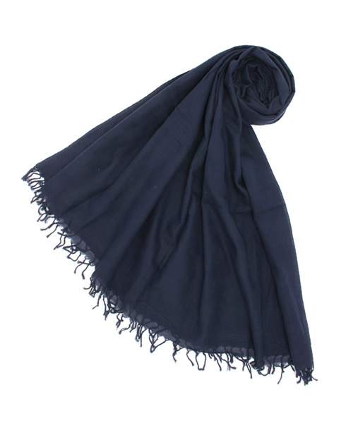 martinique（マルティニーク）の「Khadi&Co/カラーコットンストール（ストール/ショール・レディース・アクア/イエロー系その他/ライトカーキ/インディゴブルー・FREE）」の2枚目の写真