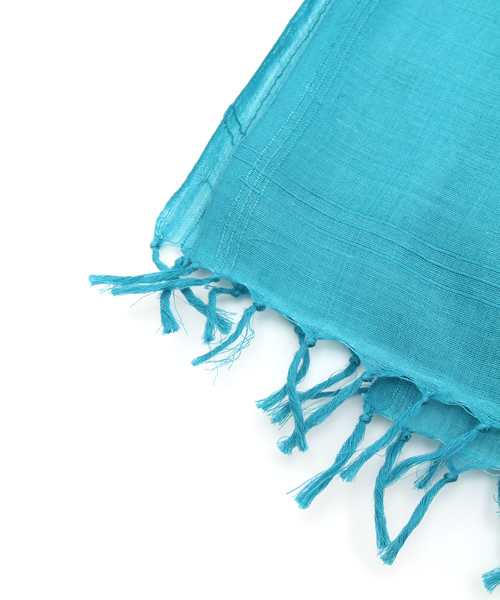 martinique（マルティニーク）の「Khadi&Co/カラーコットンストール（ストール/ショール・レディース・アクア/イエロー系その他/ライトカーキ/インディゴブルー・FREE）」の5枚目の写真