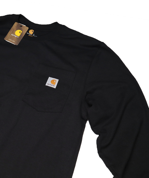 Carhartt（カーハート）の「カーハート 長袖Tシャツ ロンT WORKWEAR POCKET CARHARTT（Tシャツ/カットソー・メンズ・ブラック/ネイビー/ヘザーグレー/チャコールグレー/ダークグリーン/ボルドー/ダークブラウン/ダークカーキ/ホワイト・MEDIUM/LARGE/X-LARGE/SMALL）」の12枚目の写真