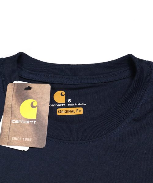 Carhartt（カーハート）の「カーハート 長袖Tシャツ ロンT WORKWEAR POCKET CARHARTT（Tシャツ/カットソー・メンズ・ブラック/ネイビー/ヘザーグレー/チャコールグレー/ダークグリーン/ボルドー/ダークブラウン/ダークカーキ/ホワイト・MEDIUM/LARGE/X-LARGE/SMALL）」の14枚目の写真