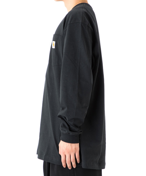 Carhartt（カーハート）の「カーハート 長袖Tシャツ ロンT WORKWEAR POCKET CARHARTT（Tシャツ/カットソー・メンズ・ブラック/ネイビー/ヘザーグレー/チャコールグレー/ダークグリーン/ボルドー/ダークブラウン/ダークカーキ/ホワイト・MEDIUM/LARGE/X-LARGE/SMALL）」の20枚目の写真