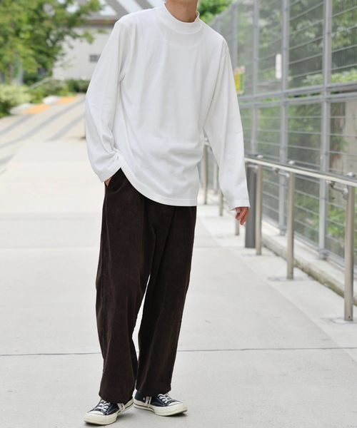 kutir（クティール）の「モックネックインナー（Tシャツ/カットソー・メンズ・ブラック/ホワイト・MEDIUM/SMALL）」の3枚目の写真