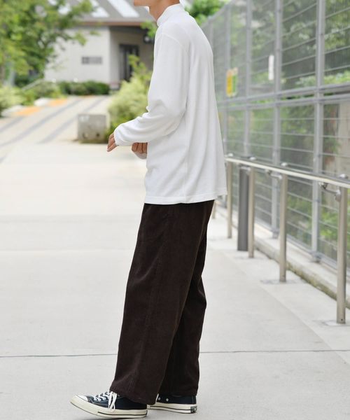 kutir（クティール）の「モックネックインナー（Tシャツ/カットソー・メンズ・ブラック/ホワイト・MEDIUM/SMALL）」の4枚目の写真