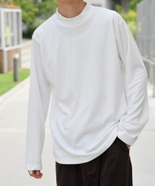 kutir（クティール）の「モックネックインナー（Tシャツ/カットソー・メンズ・ブラック/ホワイト・MEDIUM/SMALL）」の5枚目の写真