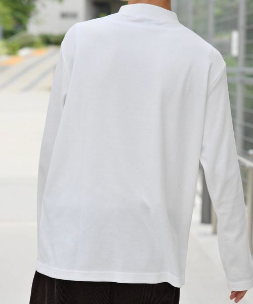 kutir（クティール）の「モックネックインナー（Tシャツ/カットソー・メンズ・ブラック/ホワイト・MEDIUM/SMALL）」の6枚目の写真