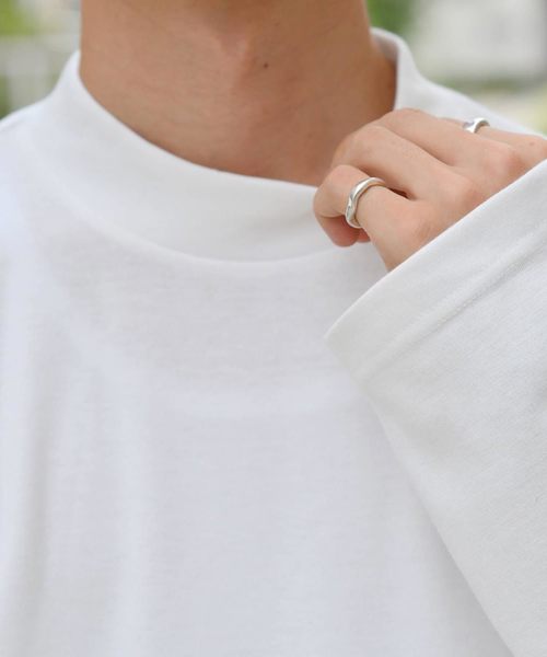 kutir（クティール）の「モックネックインナー（Tシャツ/カットソー・メンズ・ブラック/ホワイト・MEDIUM/SMALL）」の10枚目の写真