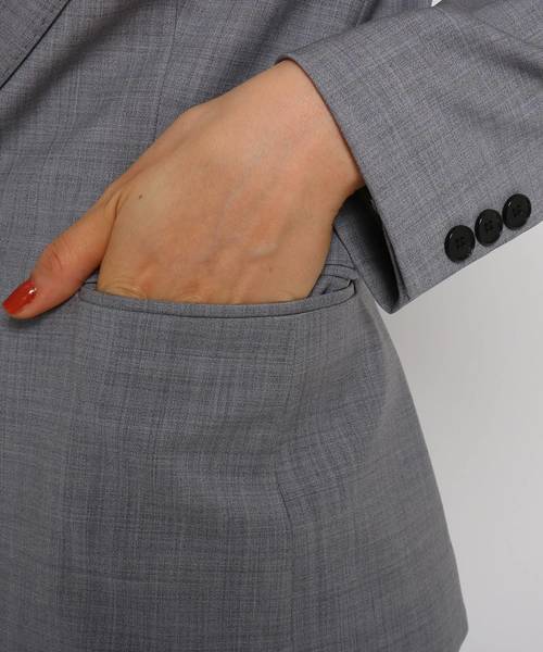 INDIVI（インディヴィ）の「[S]ウール混テーラードジャケット（テーラードジャケット・レディース・ブラック/ブラック系2/ネイビー系2/グレー系4・03/05/07）」の13枚目の写真