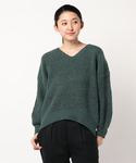 earth music&ecology | シフォンケーキVネックニットプルオーバー(ニット/セーター)
