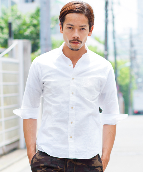 BEAUTY&YOUTH UNITED ARROWS(ビューティーアンドユースユナイテッドアローズ)の「BY コットン リネン スラブ クォータースリーブシャツ◆(シャツ/ブラウス・メンズ・ネイビー/ライトブルー/ホワイト・LARGE/MEDIUM/X-LARGE/SMALL/X-SMALL)」の2枚目の写真