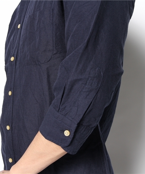 BEAUTY&YOUTH UNITED ARROWS(ビューティーアンドユースユナイテッドアローズ)の「BY コットン リネン スラブ クォータースリーブシャツ◆(シャツ/ブラウス・メンズ・ネイビー/ライトブルー/ホワイト・LARGE/MEDIUM/X-LARGE/SMALL/X-SMALL)」の9枚目の写真