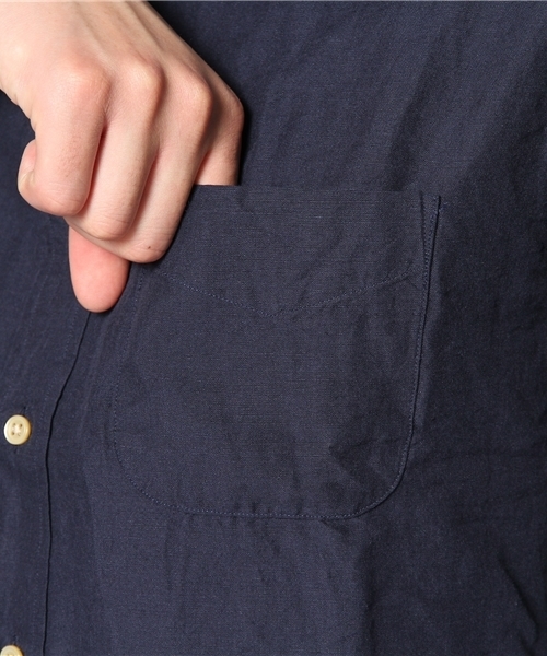 BEAUTY&YOUTH UNITED ARROWS(ビューティーアンドユースユナイテッドアローズ)の「BY コットン リネン スラブ クォータースリーブシャツ◆(シャツ/ブラウス・メンズ・ネイビー/ライトブルー/ホワイト・LARGE/MEDIUM/X-LARGE/SMALL/X-SMALL)」の8枚目の写真