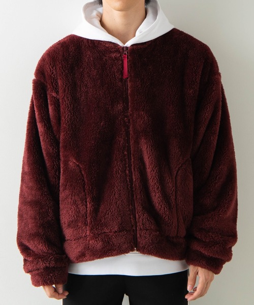 WEGO（ウィゴー）の「WEGO/シャギーボアフリースMA-1（ブルゾン・メンズ・ブラック/ワイン/ライトベージュ・SMALL/MEDIUM/LARGE）」の13枚目の写真